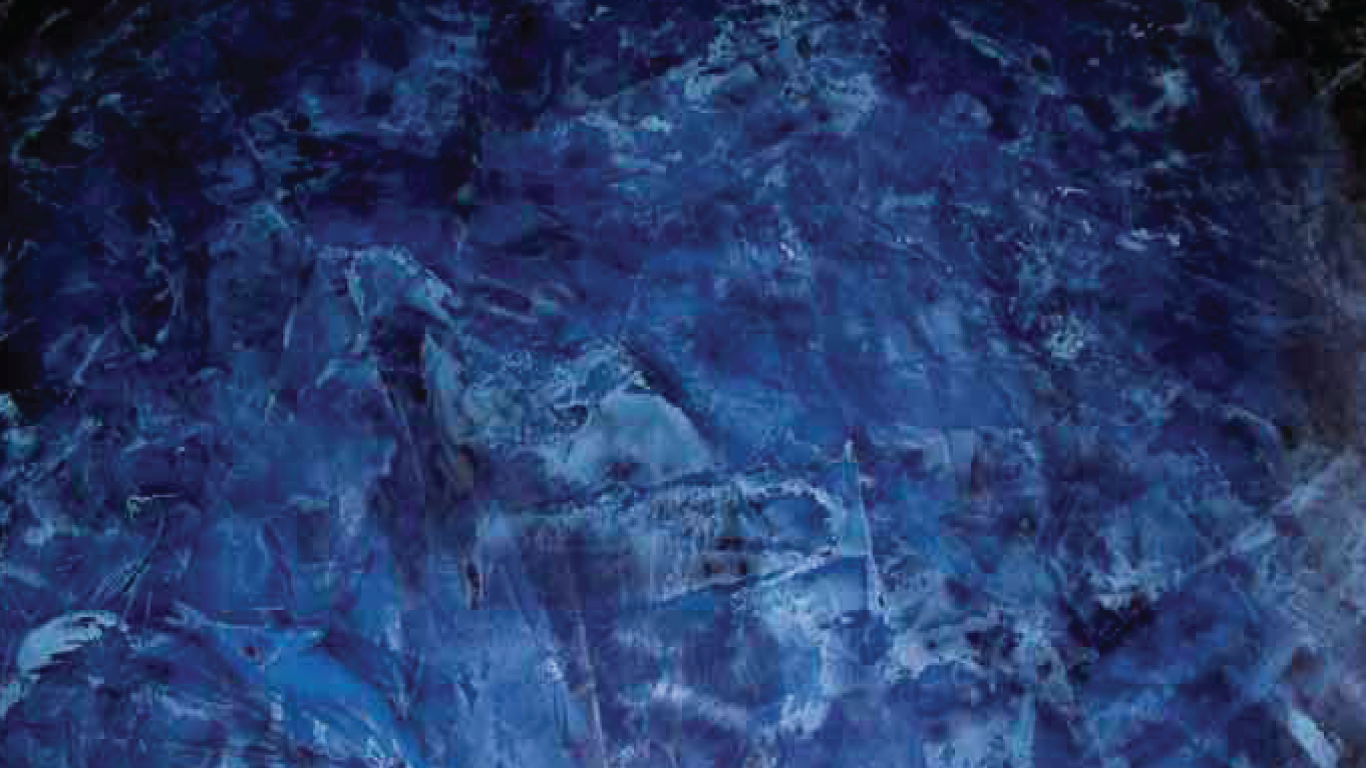 Blue marmorino plaster